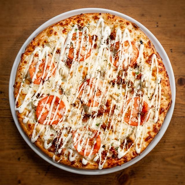 Chicken Bacon Ranch Pizza (White).